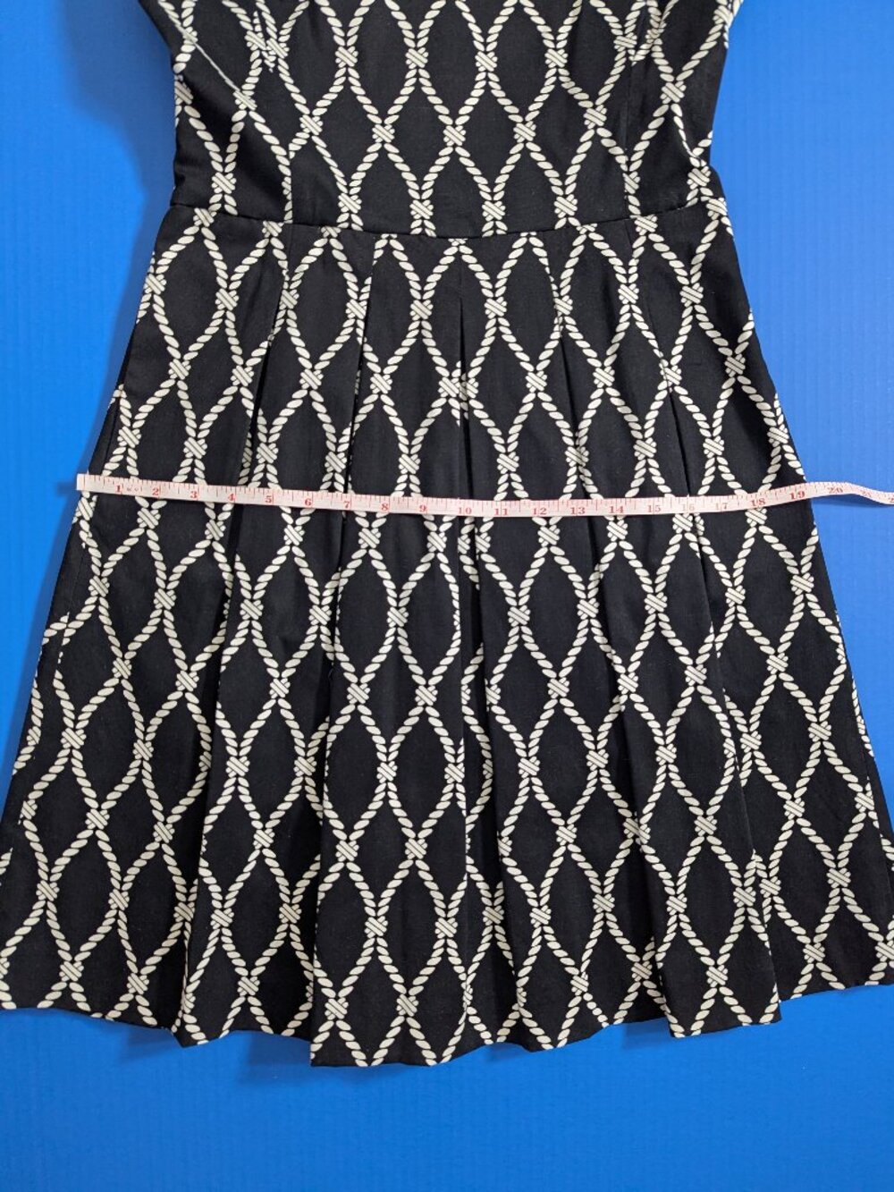 Banana Republic Rope Print Dress in Black & White Size 6 - Picture 7 of 13